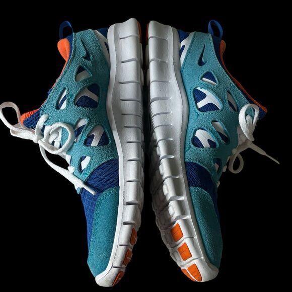 Nike Women's Free Run 2 Light Photo Blue Orange Midnight SZ/7 - Picture 11 of 14